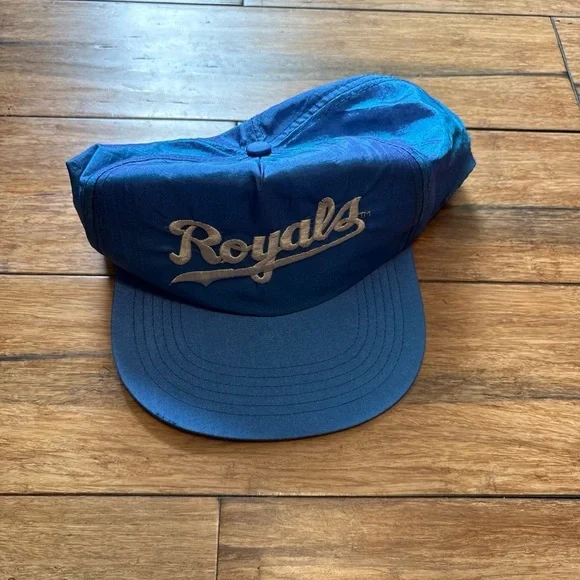 Vintage Kansas City Royals Snapback Hat Cap Windbreaker Nylon Rare MLB Baseball - Picture 3 of 9